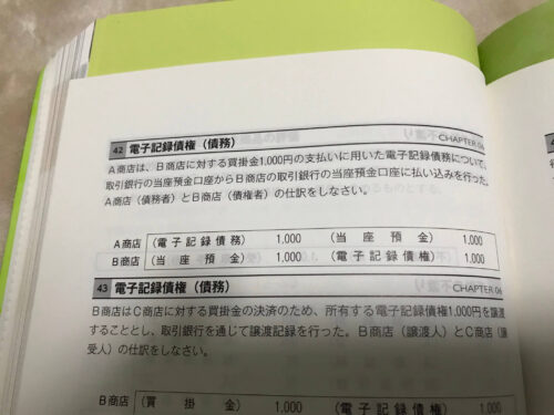 簿記の教科書、仕訳集